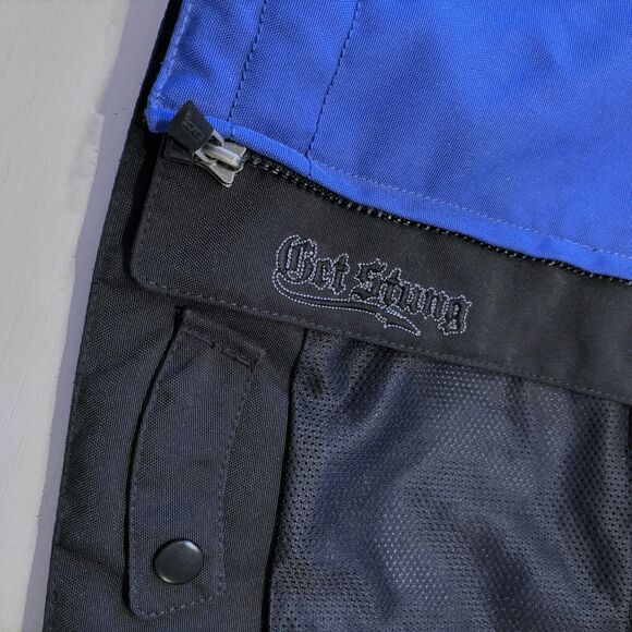 Scorpion Exo Burnout Blue Black FMF Team Cycle Motorcycle Riding Jacket Size XL - Picture 9 of 16